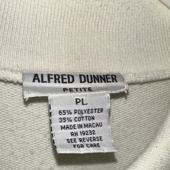 Alfred Dunner White and Red long  Sleeve  pullover  L petite VTG red bow - Picture 7 of 15